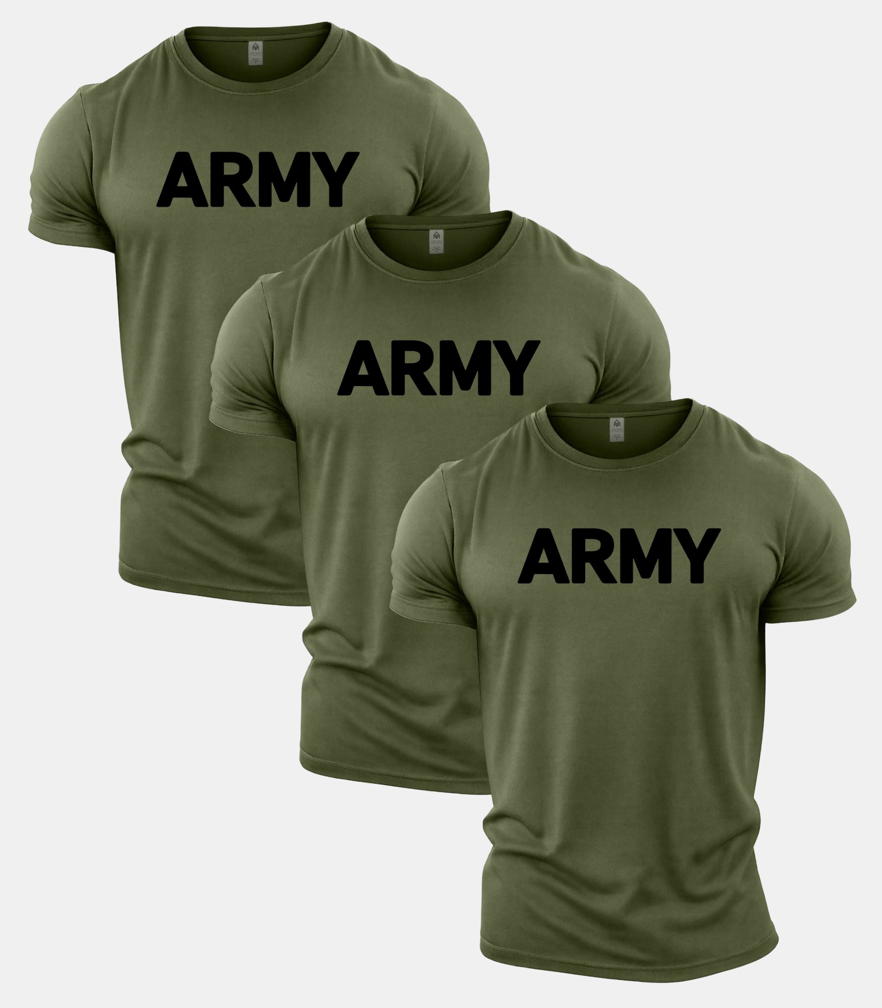Army T-Shirt Green Gym T-Shirt 3 Pack