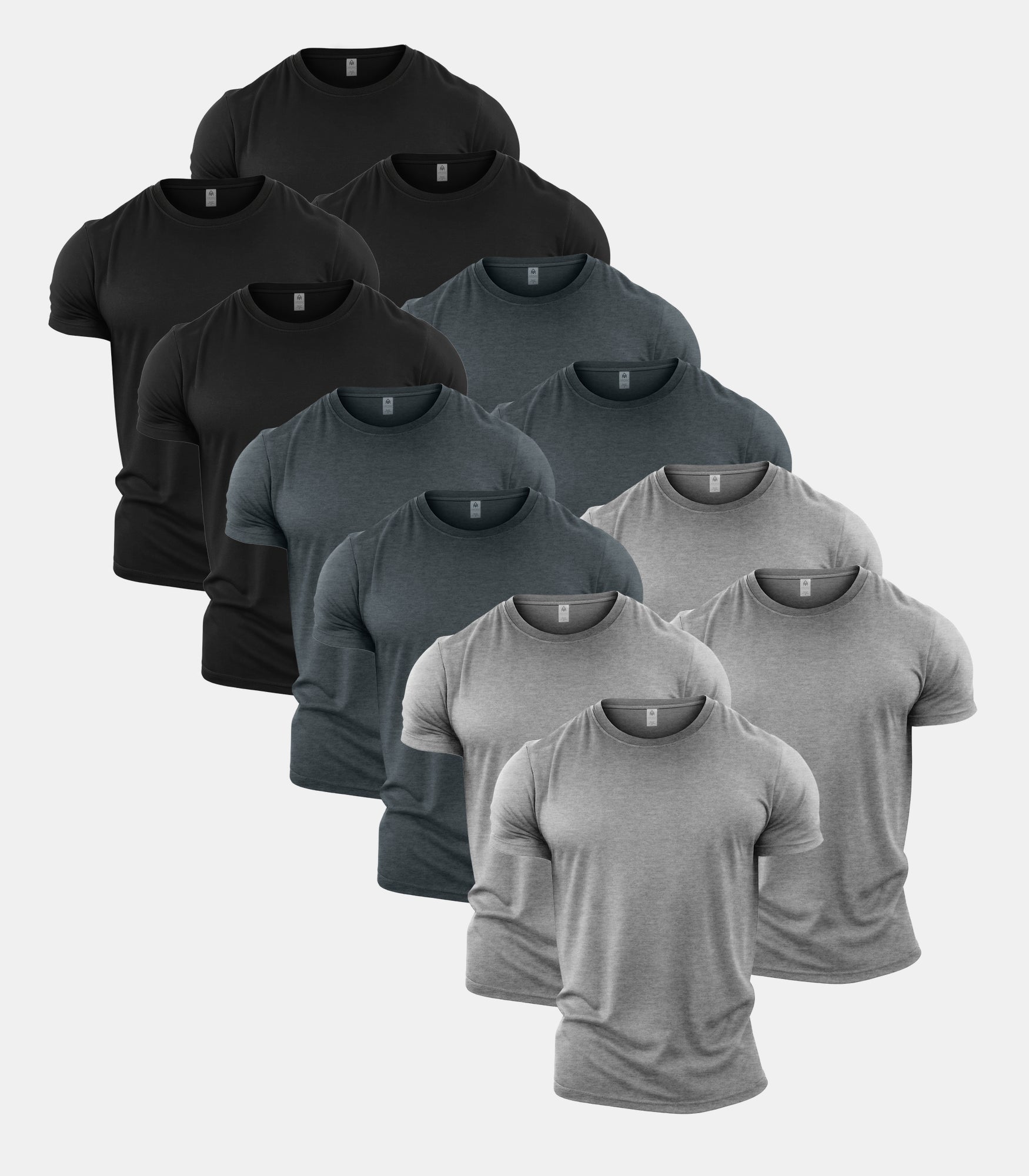 All Greys Crew Neck T-Shirt 12 Pack
