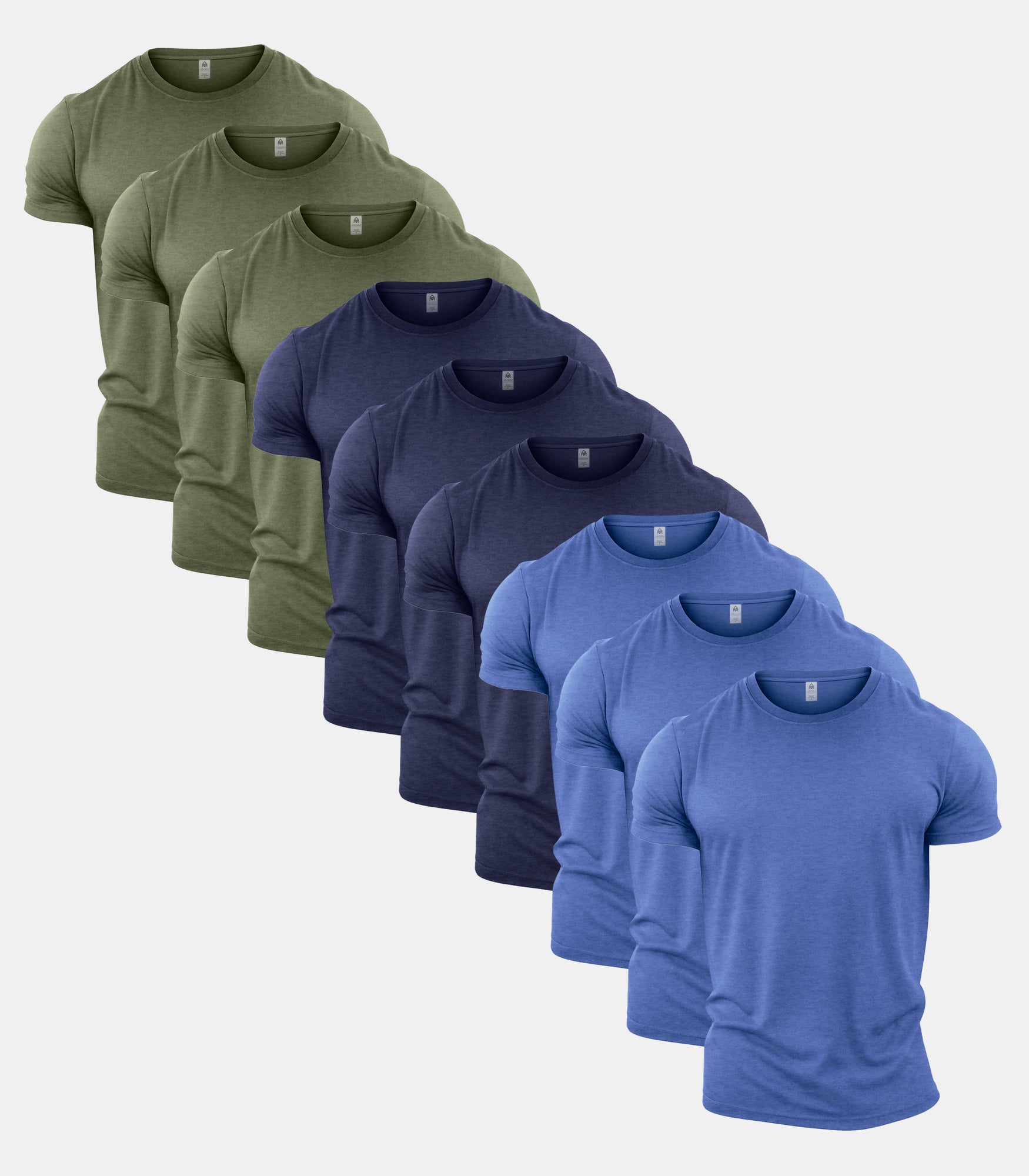 Heather Colours Crew Neck Gym T-Shirt 9 Pack