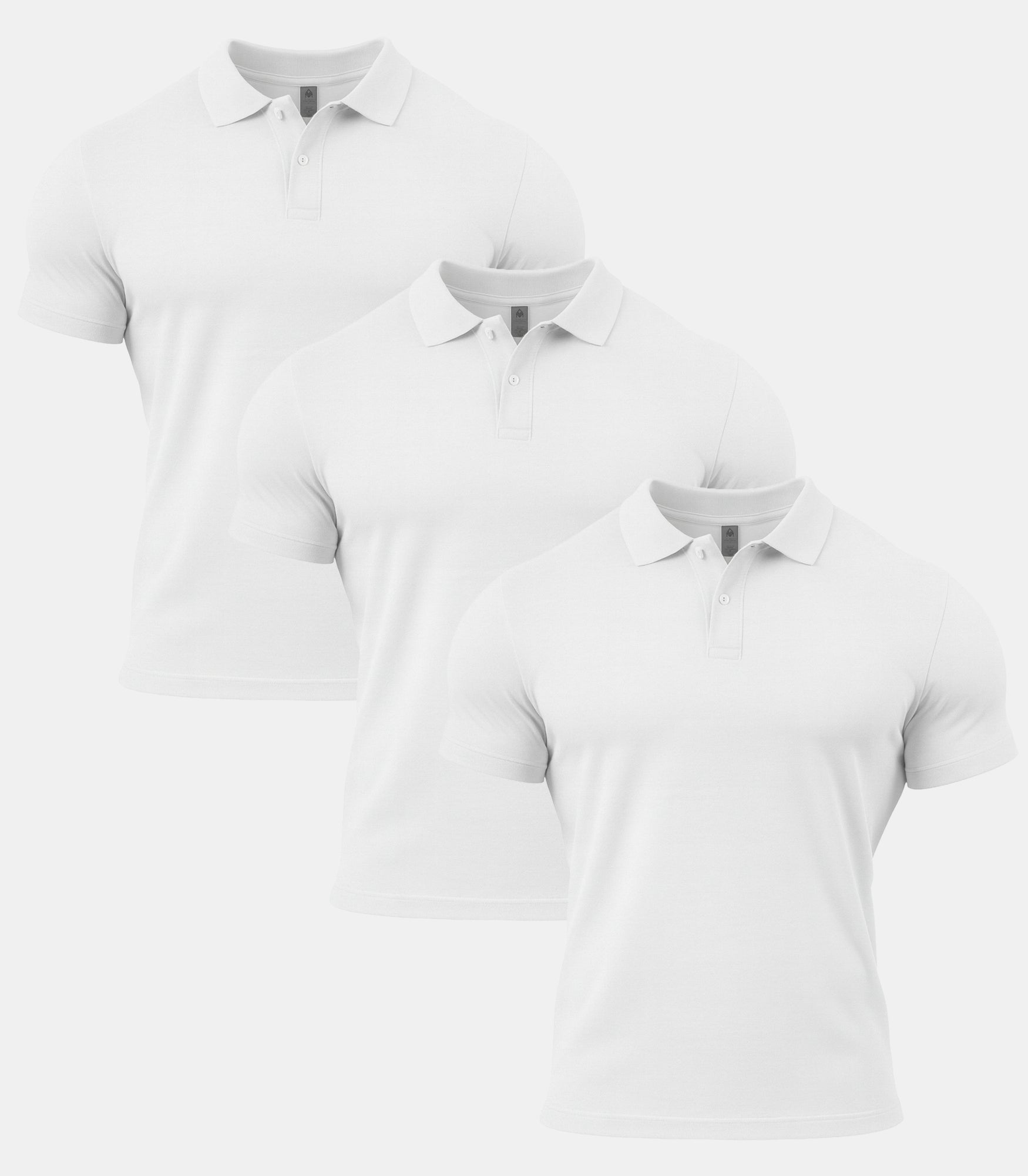 All White Polo Shirt 3 Pack