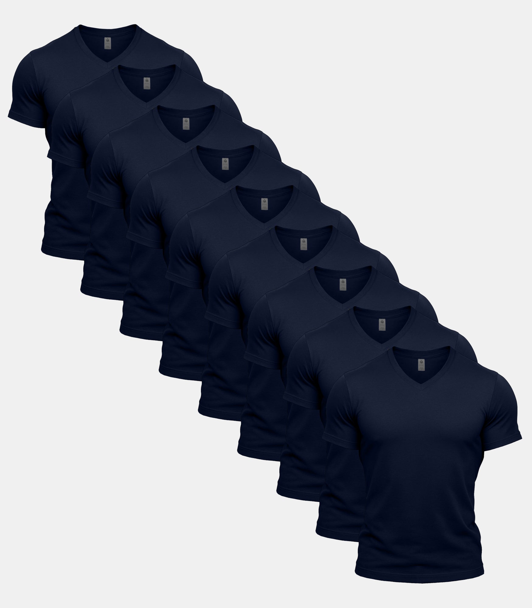 All Navy V-Neck 9 Pack