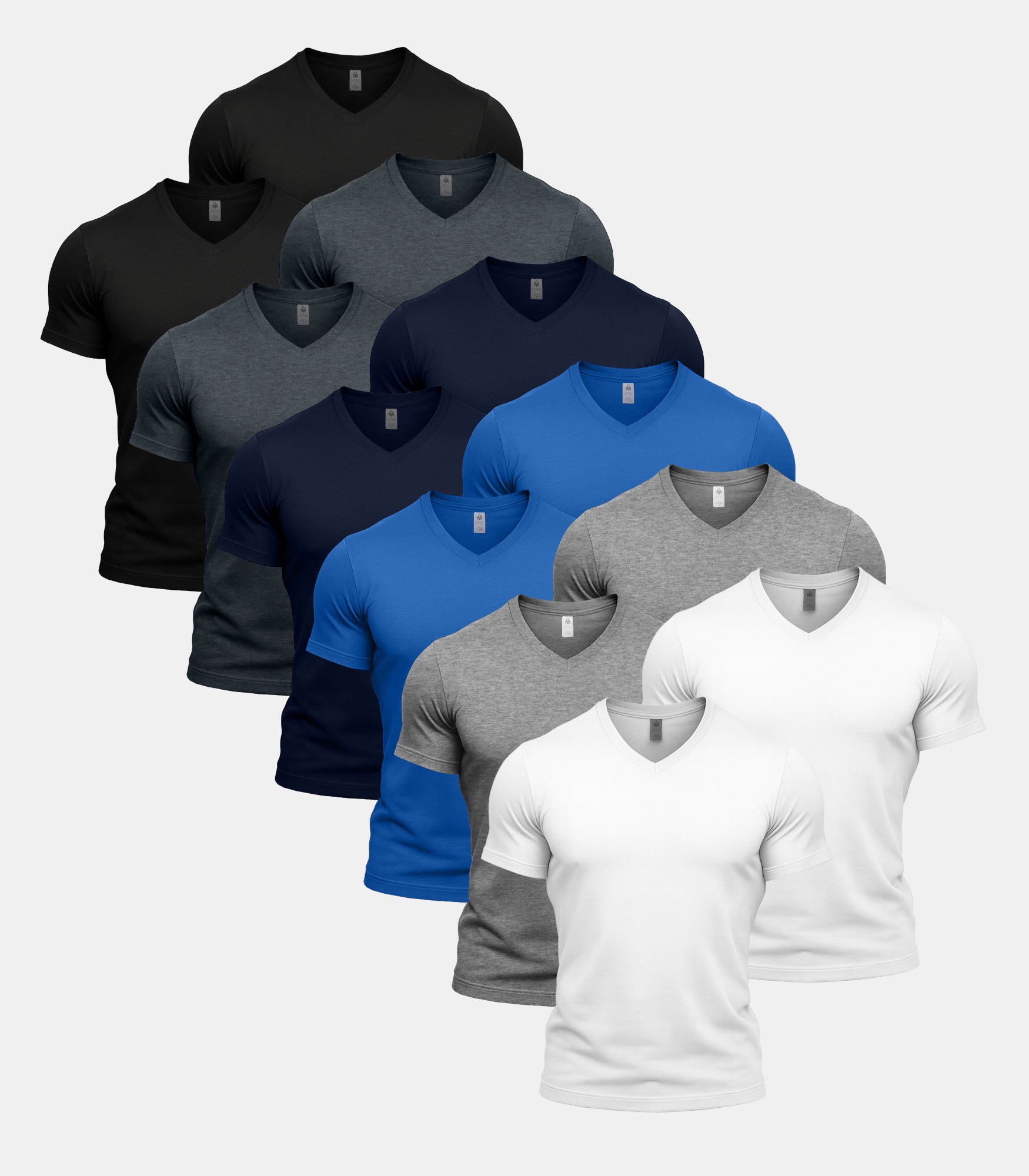 Multi Colour V-Neck 12 Pack