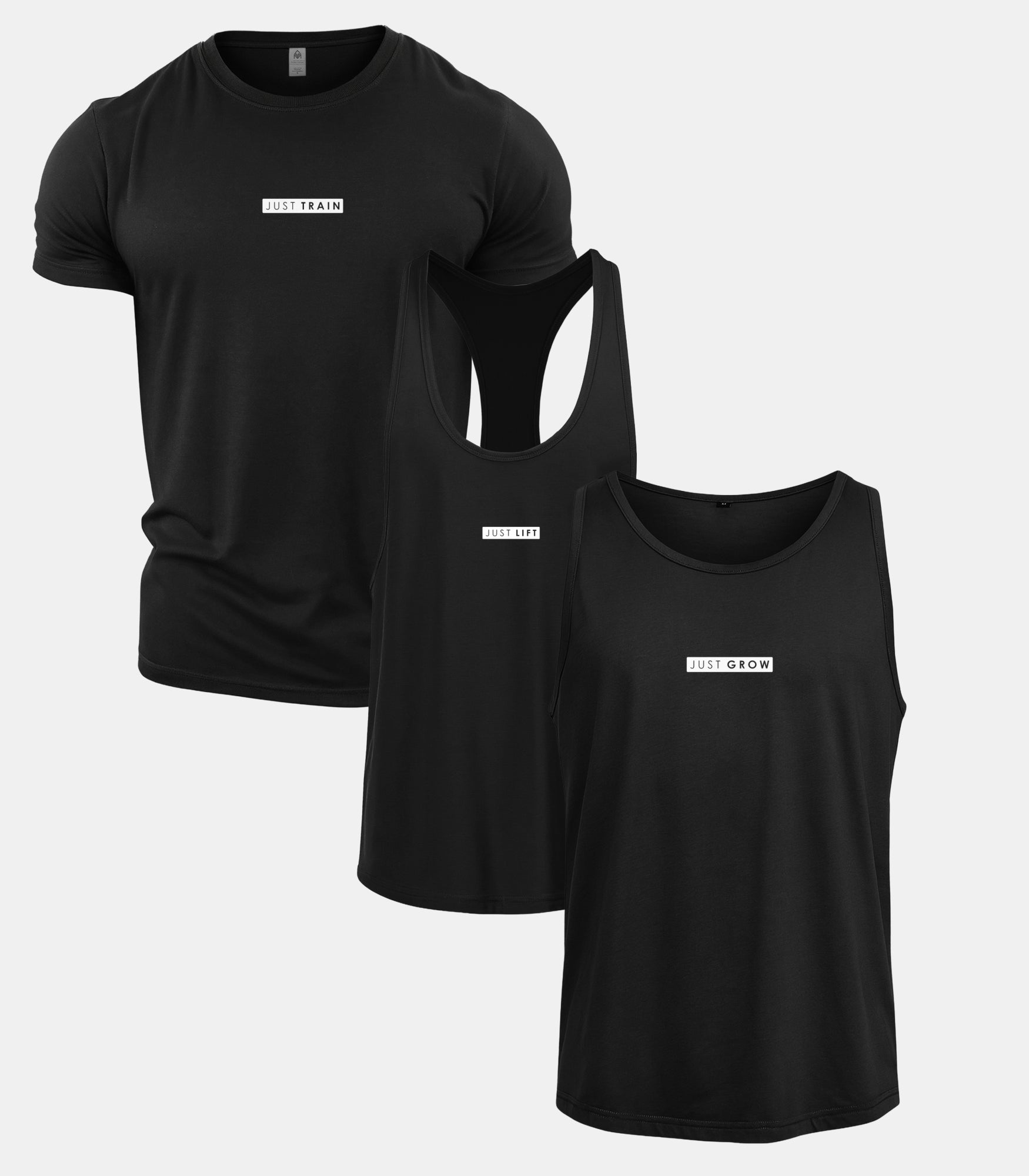 Just Train Gym Tee & Vest 3 Pack