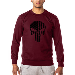 Skull USA Flag - Gym Sweatshirt