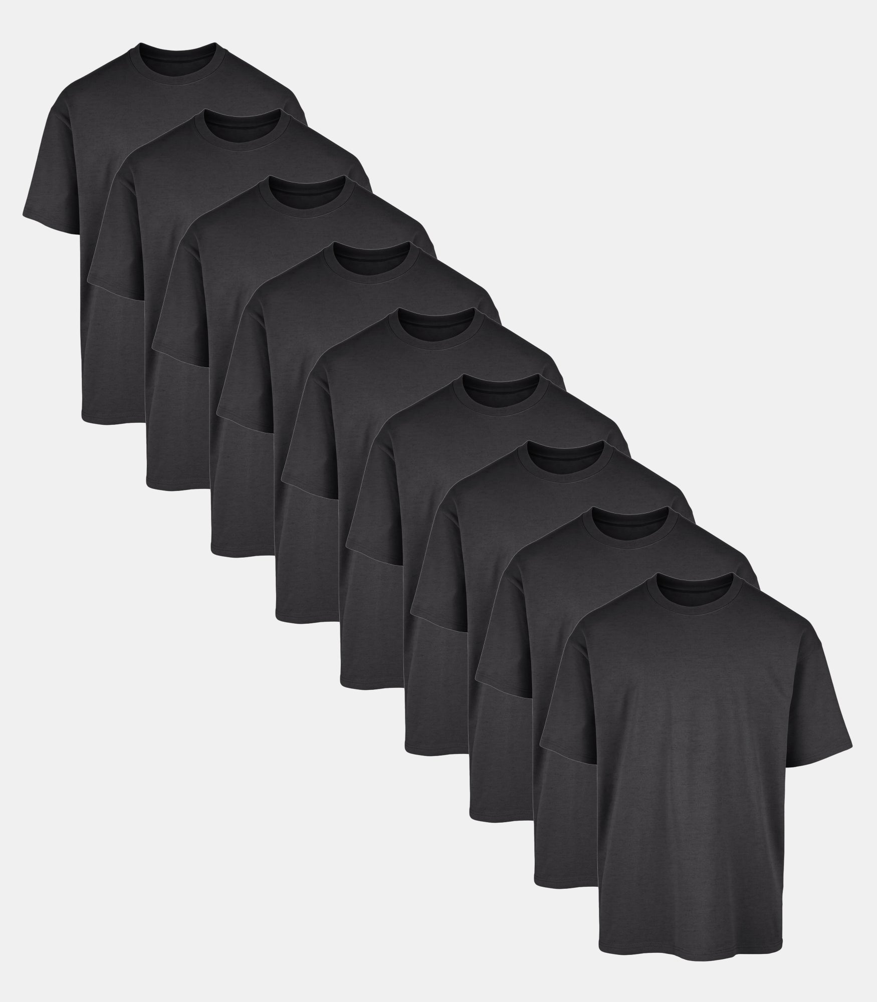 All Charcoal Oversized Gym T-Shirt 9 Pack