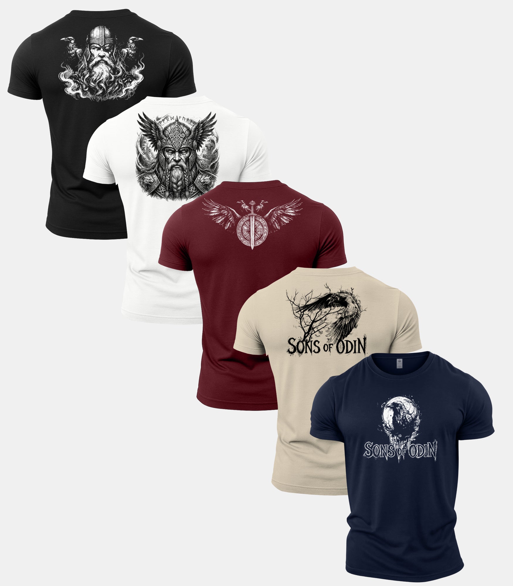 Sons Of Odin Ashen King Gym T-Shirt 5 Pack