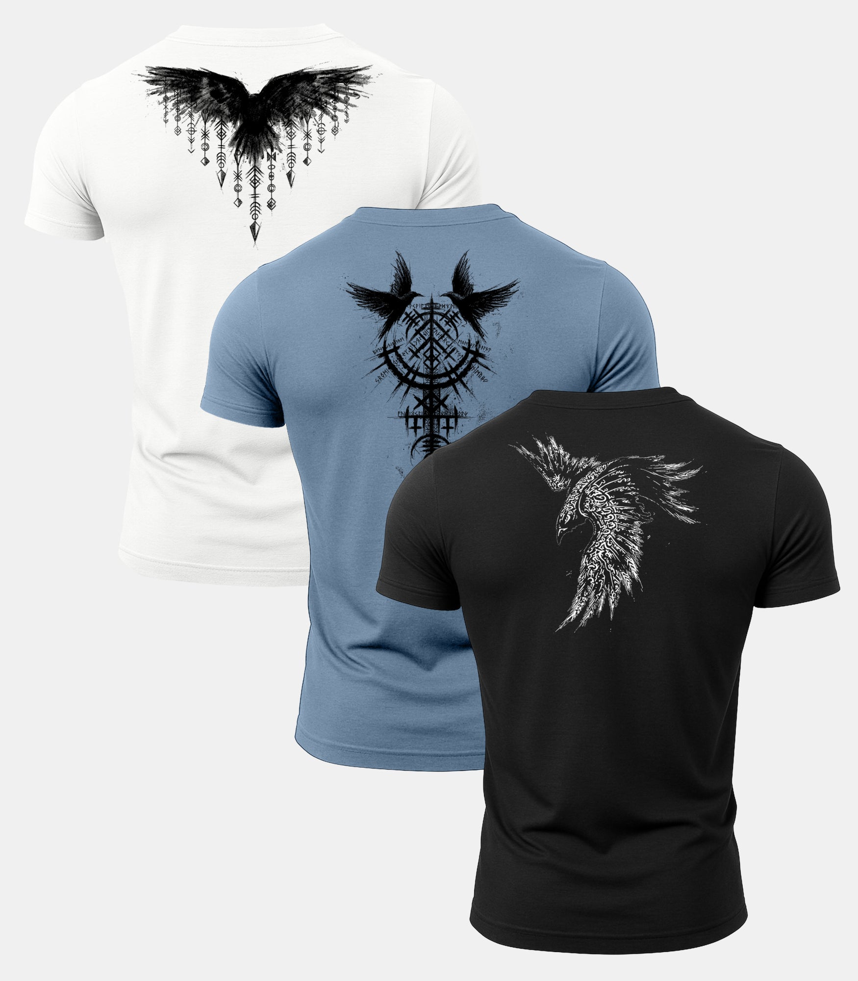 Sons Of Odin Raven Fall Gym T-Shirt 3 Pack