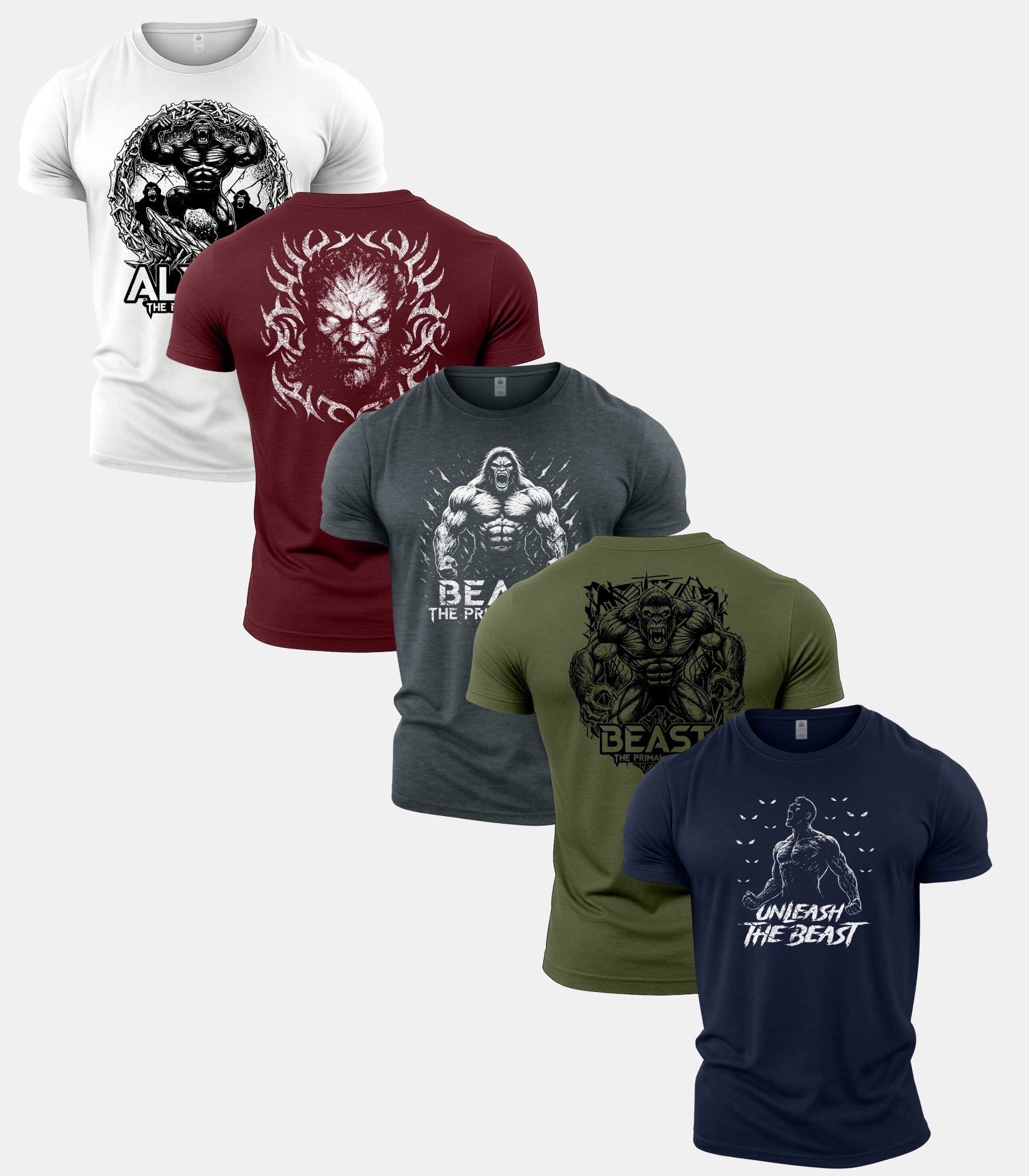The Primal Order Gym T-Shirt 5 Pack