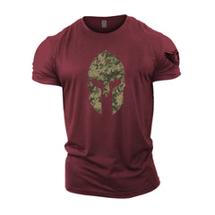 Spartan Helmet Woodland Camo - Spartan Forged - Gym T-Shirt