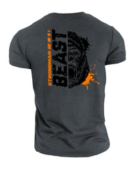 Strongman Beast Orange - Gym T-Shirt