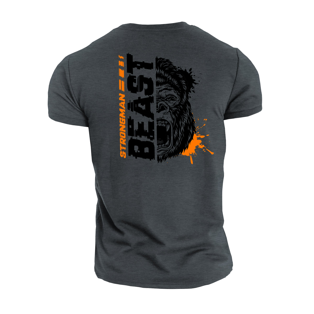 Strongman Beast Orange - Gym T-Shirt