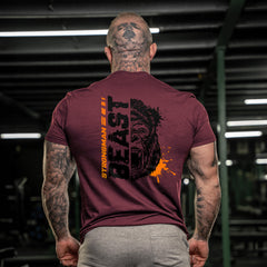 Strongman Beast Orange - Gym T-Shirt