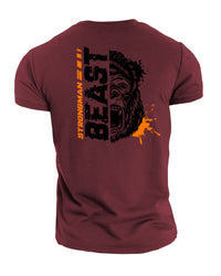 Strongman Beast Orange - Gym T-Shirt