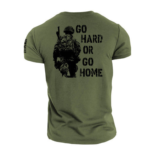 Go Hard Or Go Home - Gymtier Barbell Division Gym T-Shirt