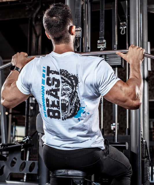 Strongman Beast Blue - Gym T-Shirt