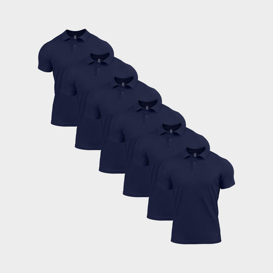 All Navy Polo Shirt 6 Pack