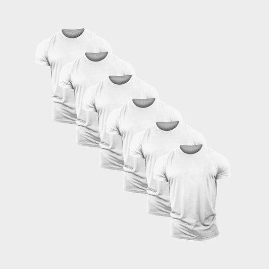 All White Crew Neck 6 Pack