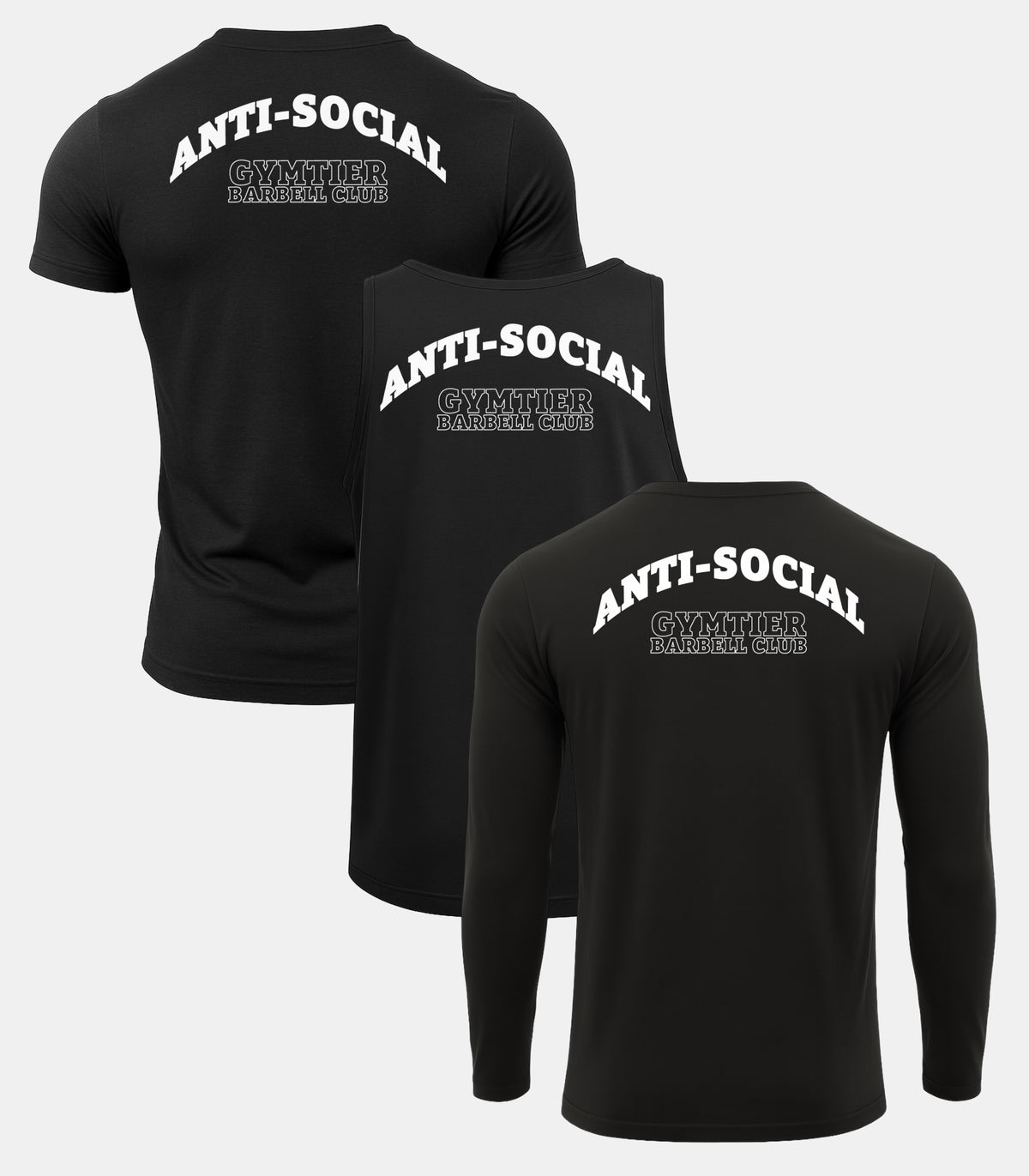 Gymtier Barbell Club - Anti-Social 3 Pack