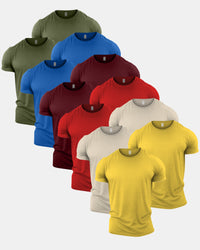 Multi Colour Crew Neck T-Shirt 12 Pack