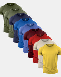 Multi Colour Crew Neck T-Shirt 9 Pack