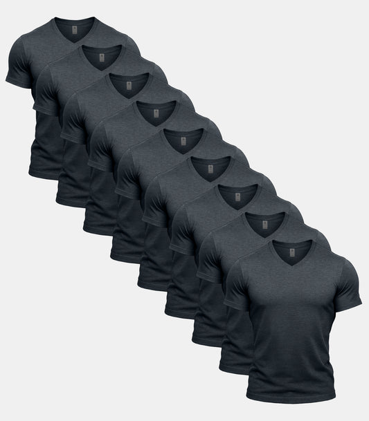 All Grey V-Neck 9 Pack