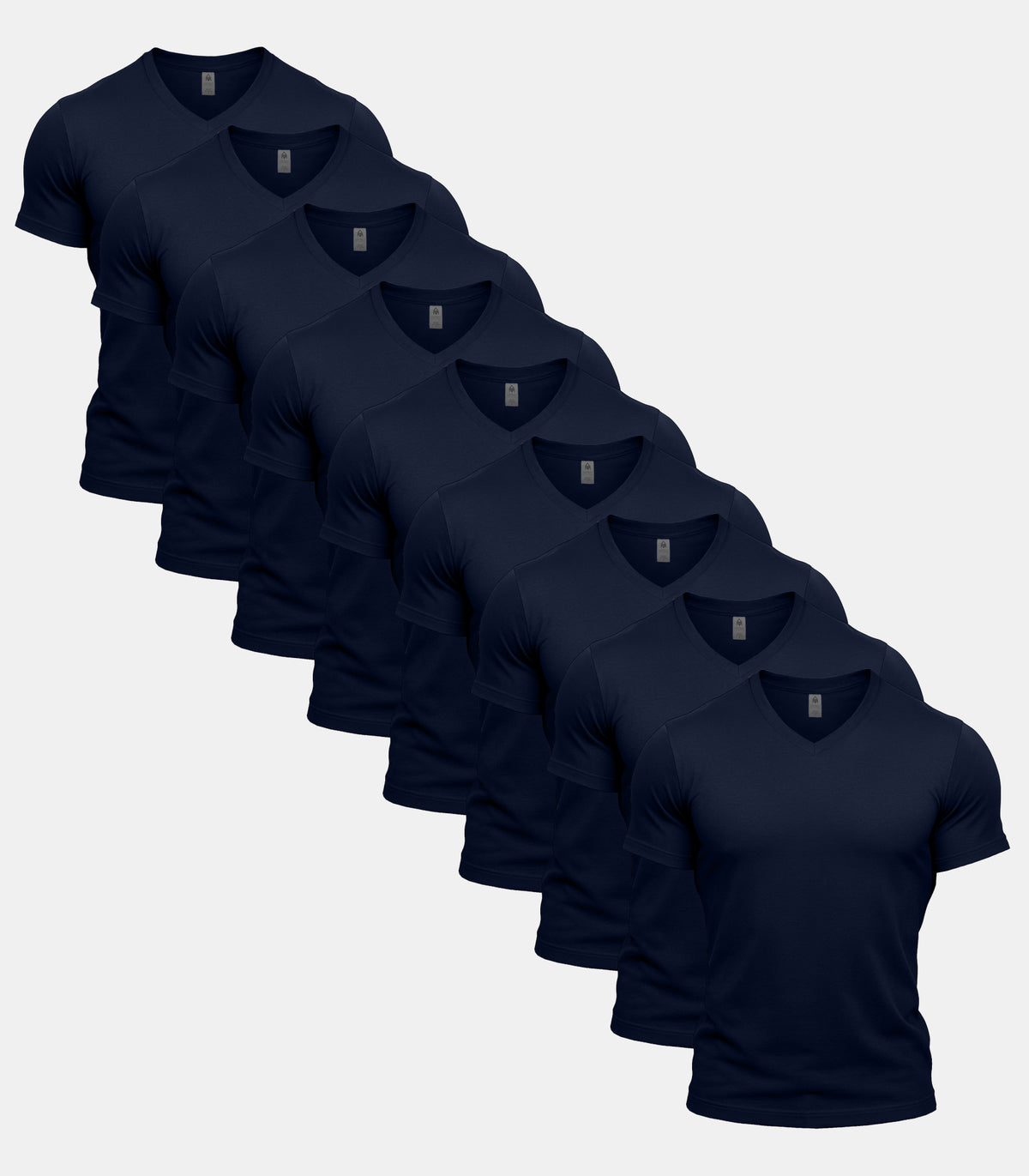 All Navy V-Neck 9 Pack