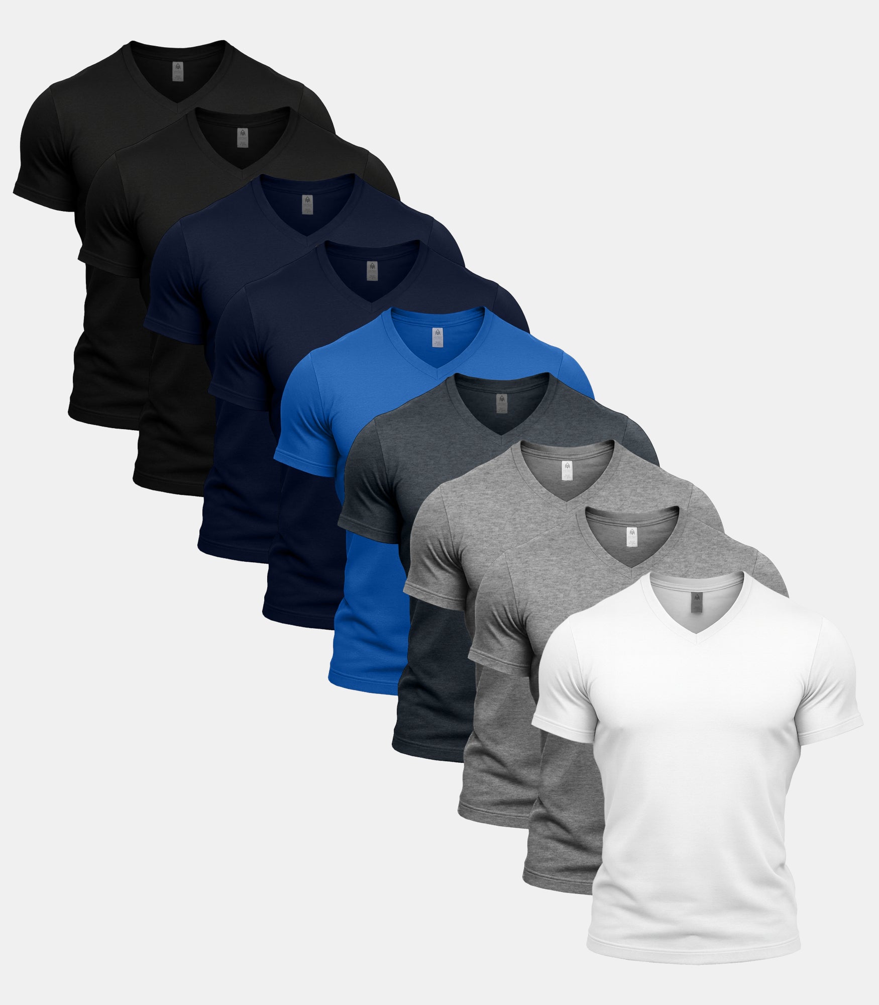 Multi Colour V-Neck 9 Pack