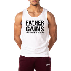 Father Forgive Me For These Gains Gym Vest