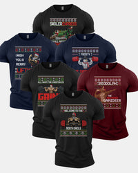 Merry Liftmas Gym T-Shirt 6 Pack