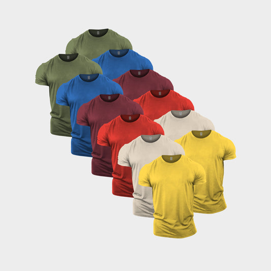 Multi Colour Crew Neck T-Shirt 12 Pack