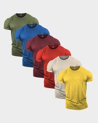 Multi Colour Crew Neck T-Shirt 6 Pack