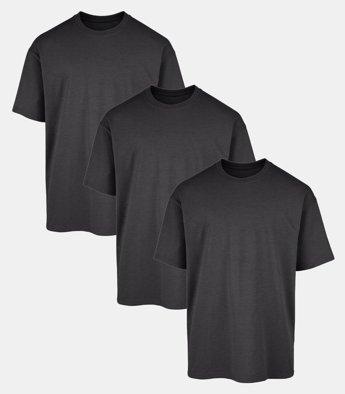 All Charcoal Oversized Tee 3 Pack