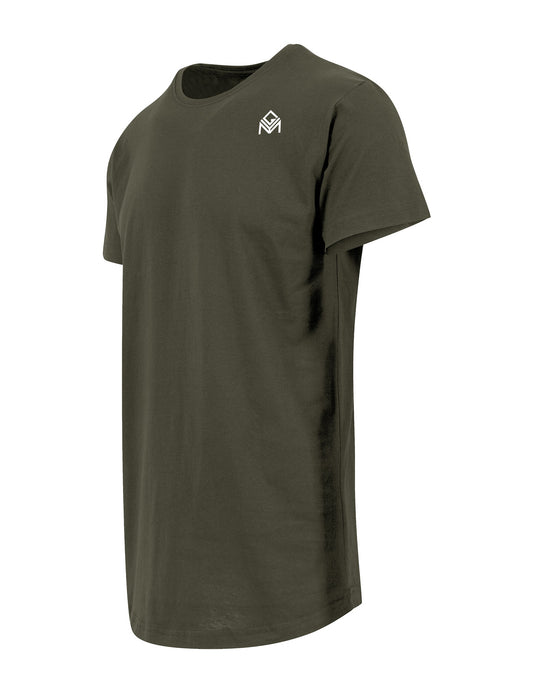 Long Scoop Olive T-Shirt