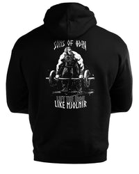 Sons Of Odin Lift The Iron Like Mjolnir - Gym Hoodie
