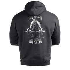 Sons Of Odin Lift The Iron Like Mjolnir - Gym Hoodie