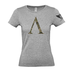 Spartan Forged Symbol Woodland Camo - Women's Gym T-Shirt