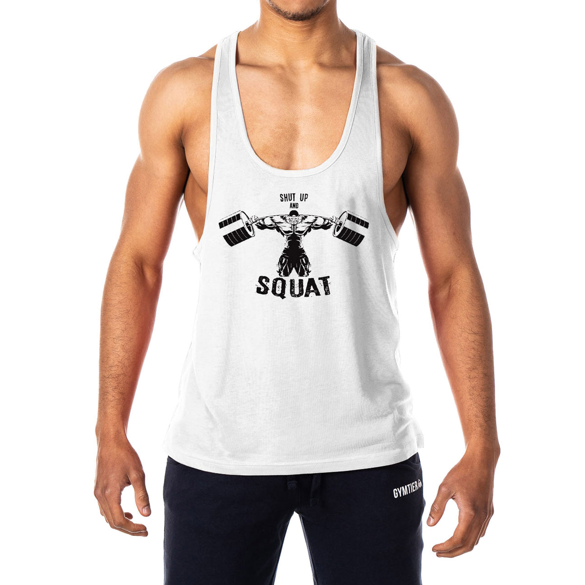 Shut Up And Squat Mens Stringer Tank Top