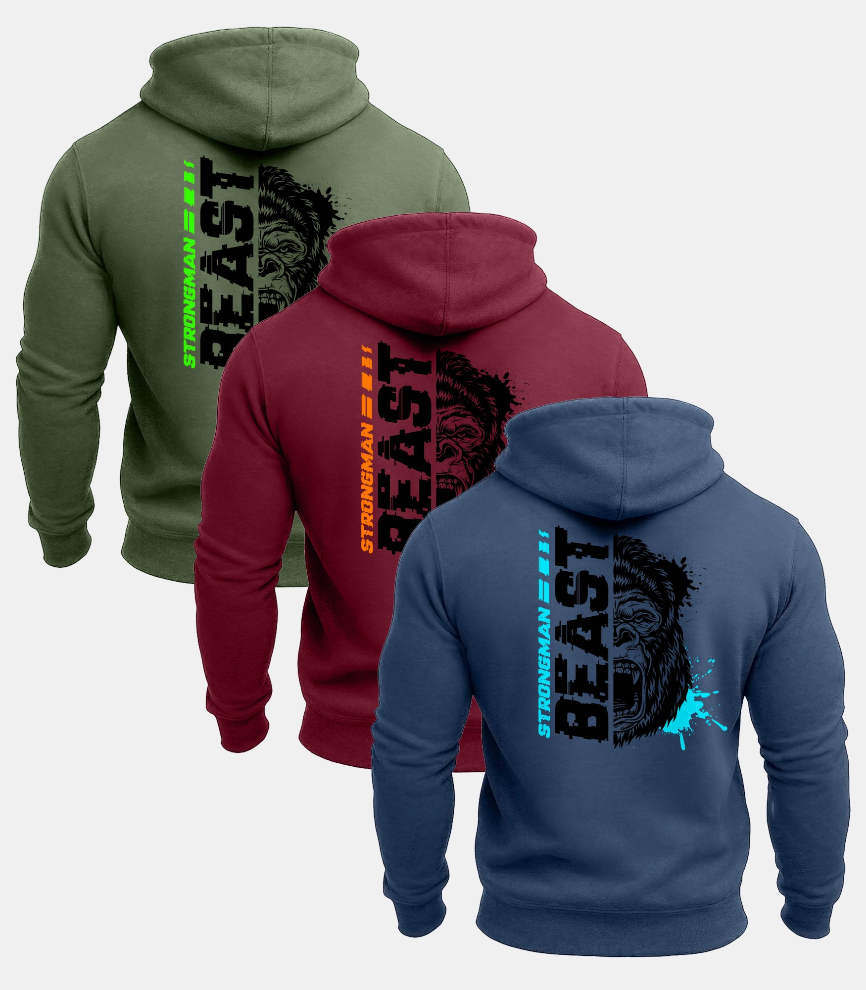 Strongman Beast Hoodie 3 Pack