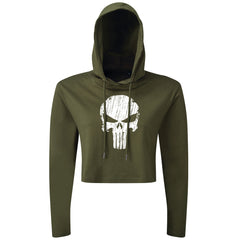 Skull - Cropped Hoodie