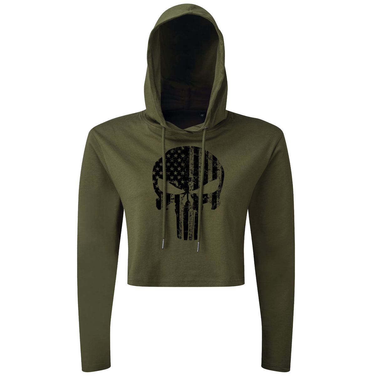 Skull USA - Cropped Hoodie