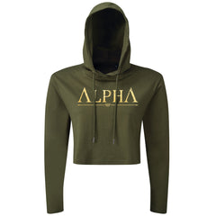 ALPHA Gold - Spartan Forged - Cropped Hoodie