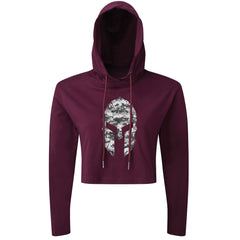 Spartan Helmet Winter Camo - Spartan Forged - Cropped Hoodie