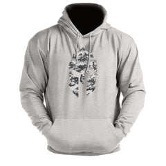 Spartan Helmet Winter Camo - Spartan Forged - Gym Hoodie