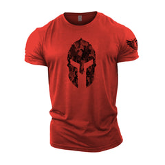 Spartan Helmet Hex Camo - Spartan Forged - Gym T-Shirt