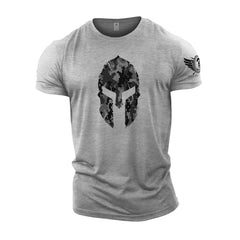 Spartan Helmet Hex Camo - Spartan Forged - Gym T-Shirt