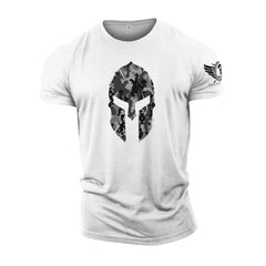 Spartan Helmet Hex Camo - Spartan Forged - Gym T-Shirt