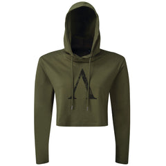 Spartan Symbol Hex Camo - Spartan Forged - Cropped Hoodie