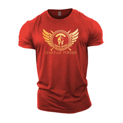 Spartan Forged Chest Emblem Gold - Spartan Forged - Gym T-Shirt