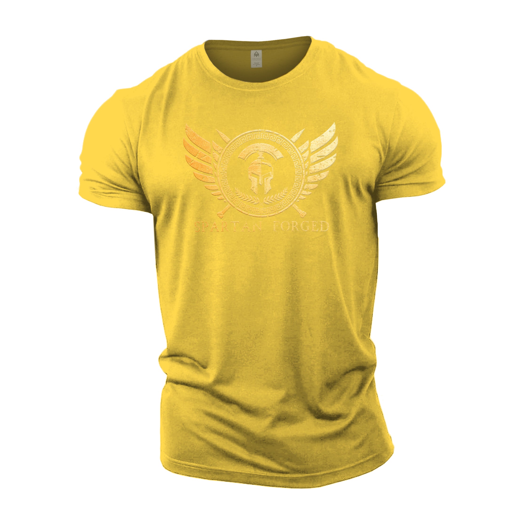 Spartan Forged Chest Emblem Gold - Spartan Forged - Gym T-Shirt