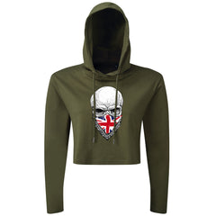 Skull UK Bandana - Cropped Hoodie